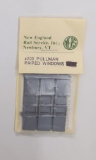 New England Rail Service 200 HO Pullman Paired Windows