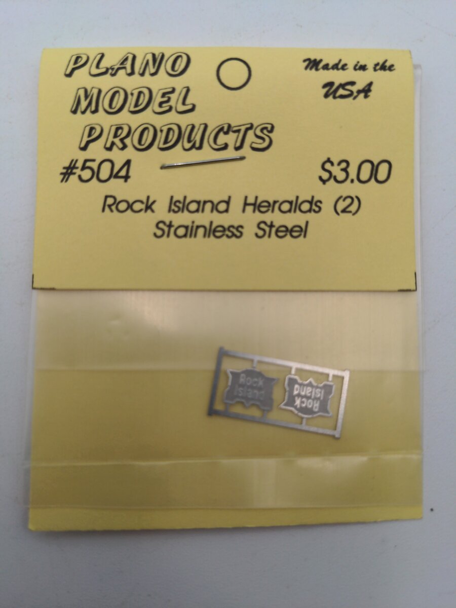 Plano Model Products 504 HO Rock Island Nose Heralds - Stainless Steel (2)
