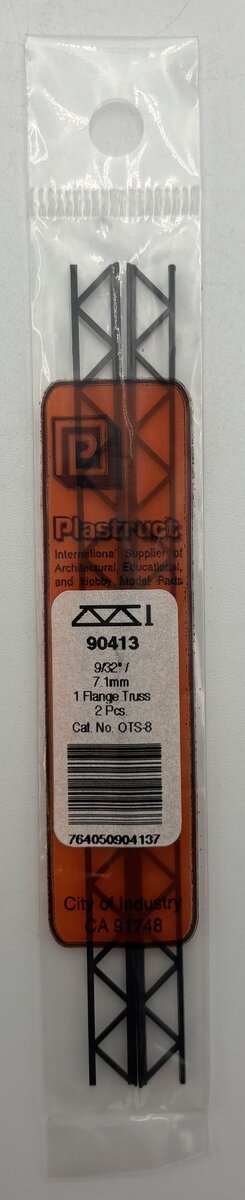Plastruct 90413 9/32" Warren Open Web Truss (Pack of 2)