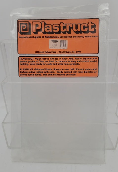 Plastruct 91811 All Scale 7" x 1/2" Clear Calm Water One Sheet