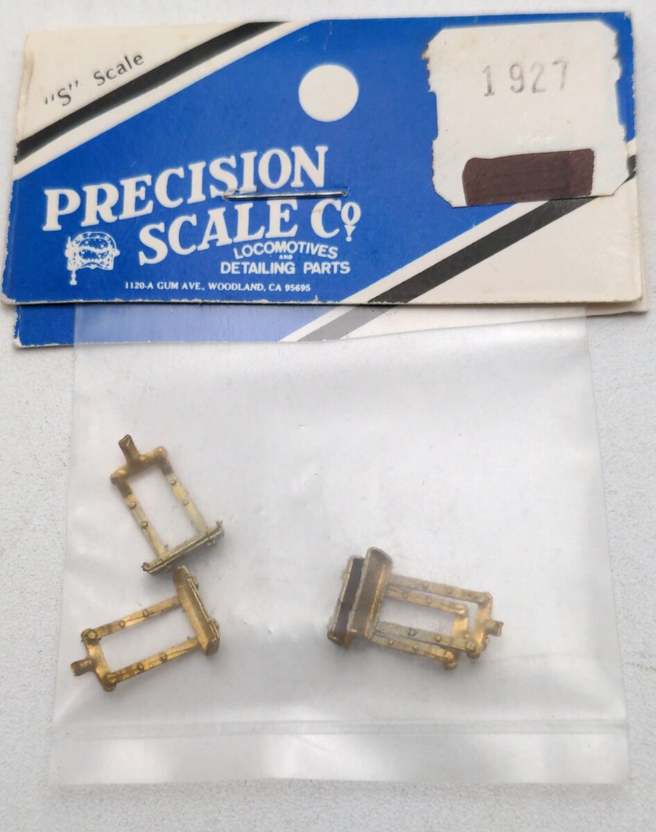 Precision Scale Co 1927 S Scale D&RGW K/C Steam Locomotive Tender Steps 4 Pck