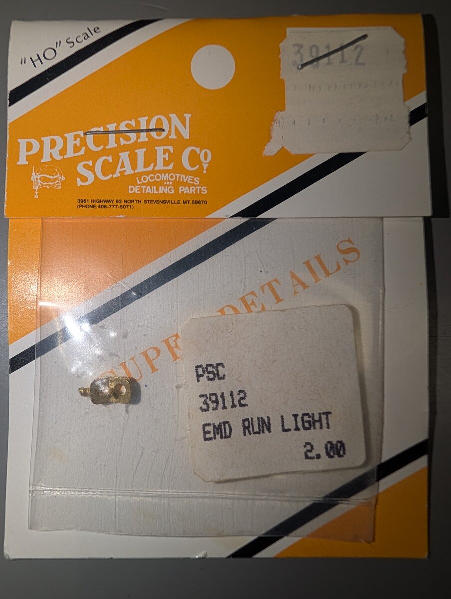 Precision Scale Company 39112 EMD Rear Run Light