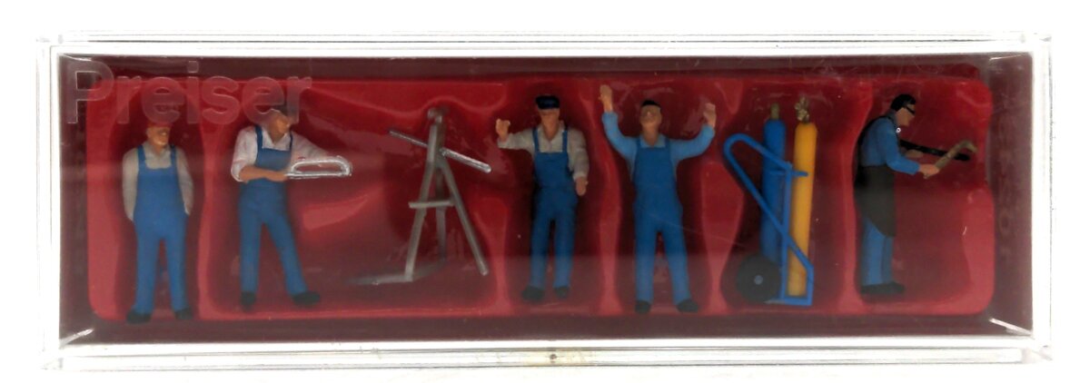 Preiser 10243 HO Craftsmen Workers Figures with Accessories (Set of 5)
