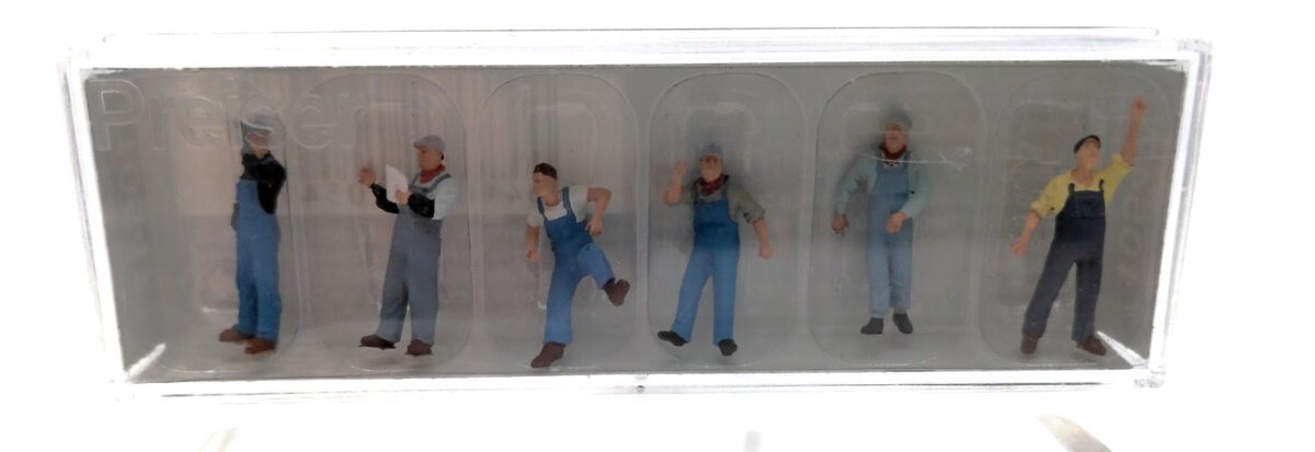 Preiser 10547 HO Scale United States Railway Workers Figures (Set of 6)