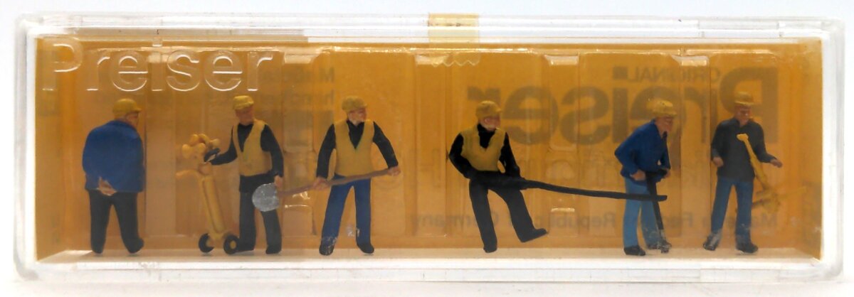 Preiser 14035 HO Railroad Personnel Track Workers Figures (Set of 5)