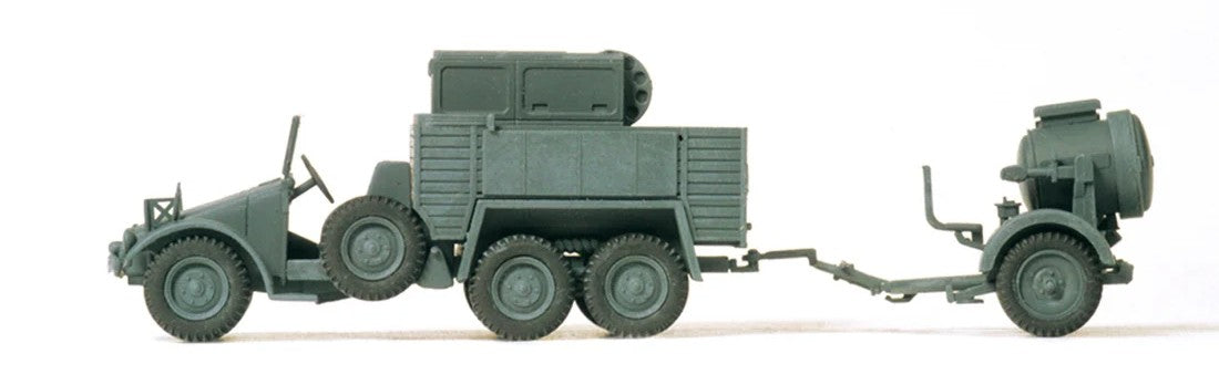 Preiser 16584 HO Unpainted Searchlight Truck Kfz 83 Plastic Model Kit