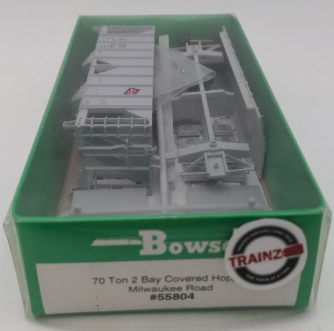 Bowser 55804 HO Scale Milwaukee Road ACF 70 Ton 2-Bay Covered Hopper Kit