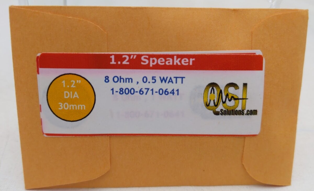 QSI 1-800 1.2" Speaker 8 Ohm, 0.5 Watt 30 mm Dia.