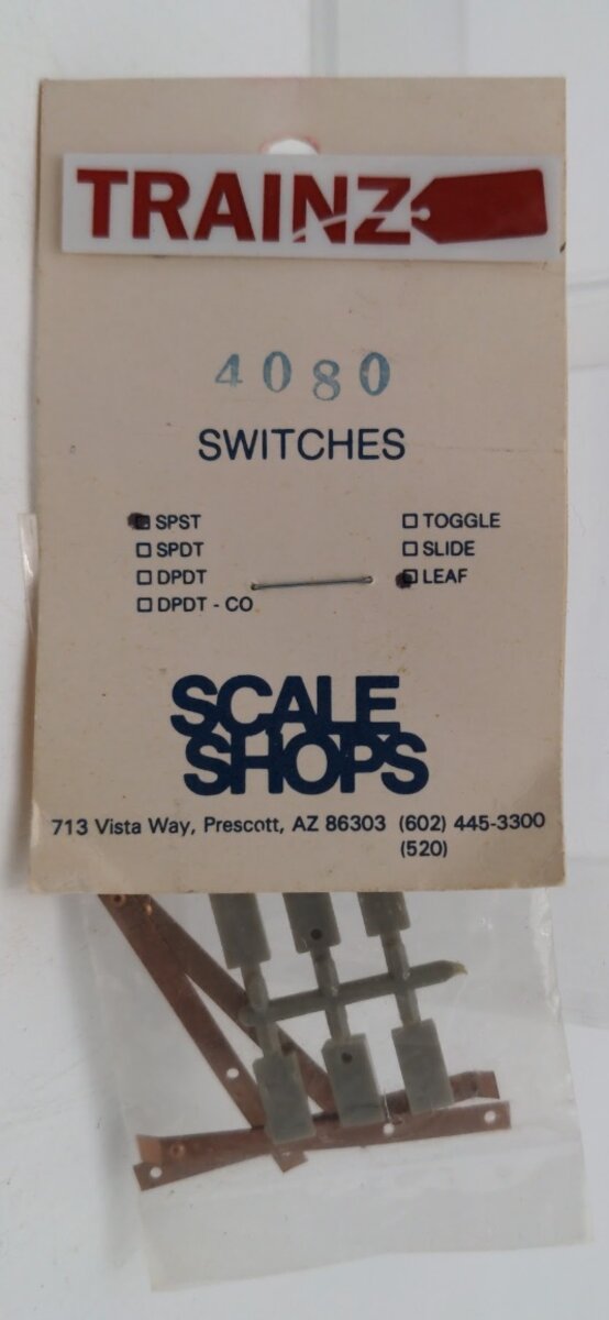 Scale Shops 4080 Switch Machine Contact Kit (Pack of 2)