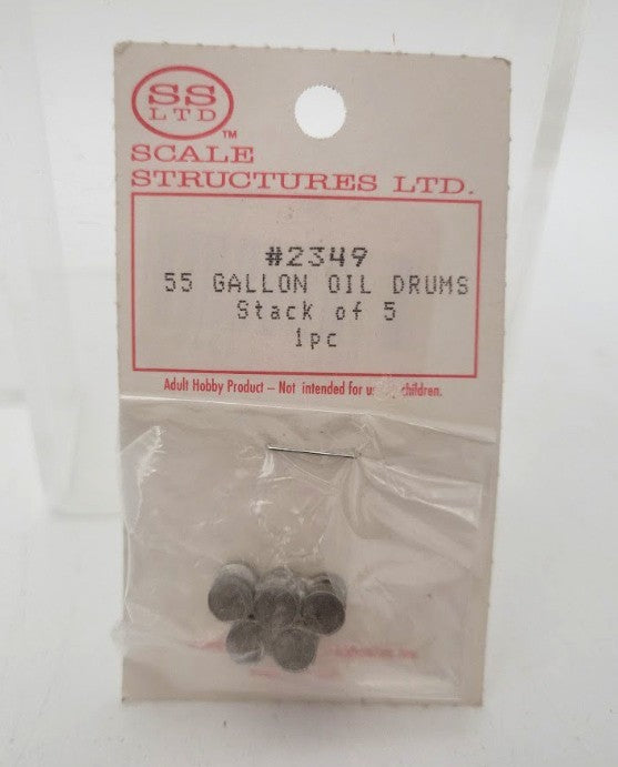 Scale Structures 2349 HO Scale Stack 55 Gallon Oil Drums Stack of 5 One Piece