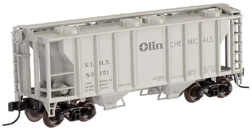 Atlas 31948 N Olin Chemical Trainman PS-2 2-Bay Covered Hopper #80154