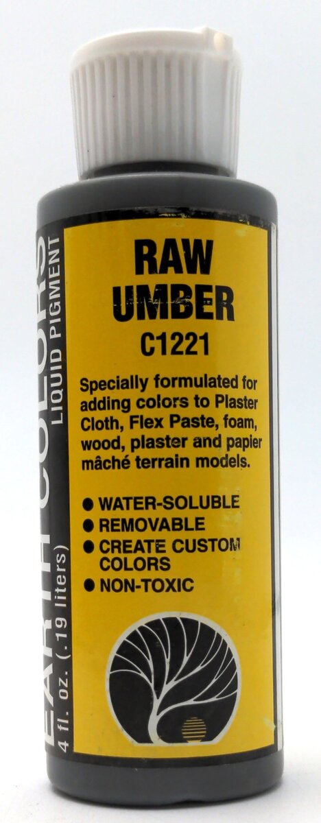 Woodland Scenics C1221 Raw Umber Liquid Pigment 4 Fl. Oz. Bottle