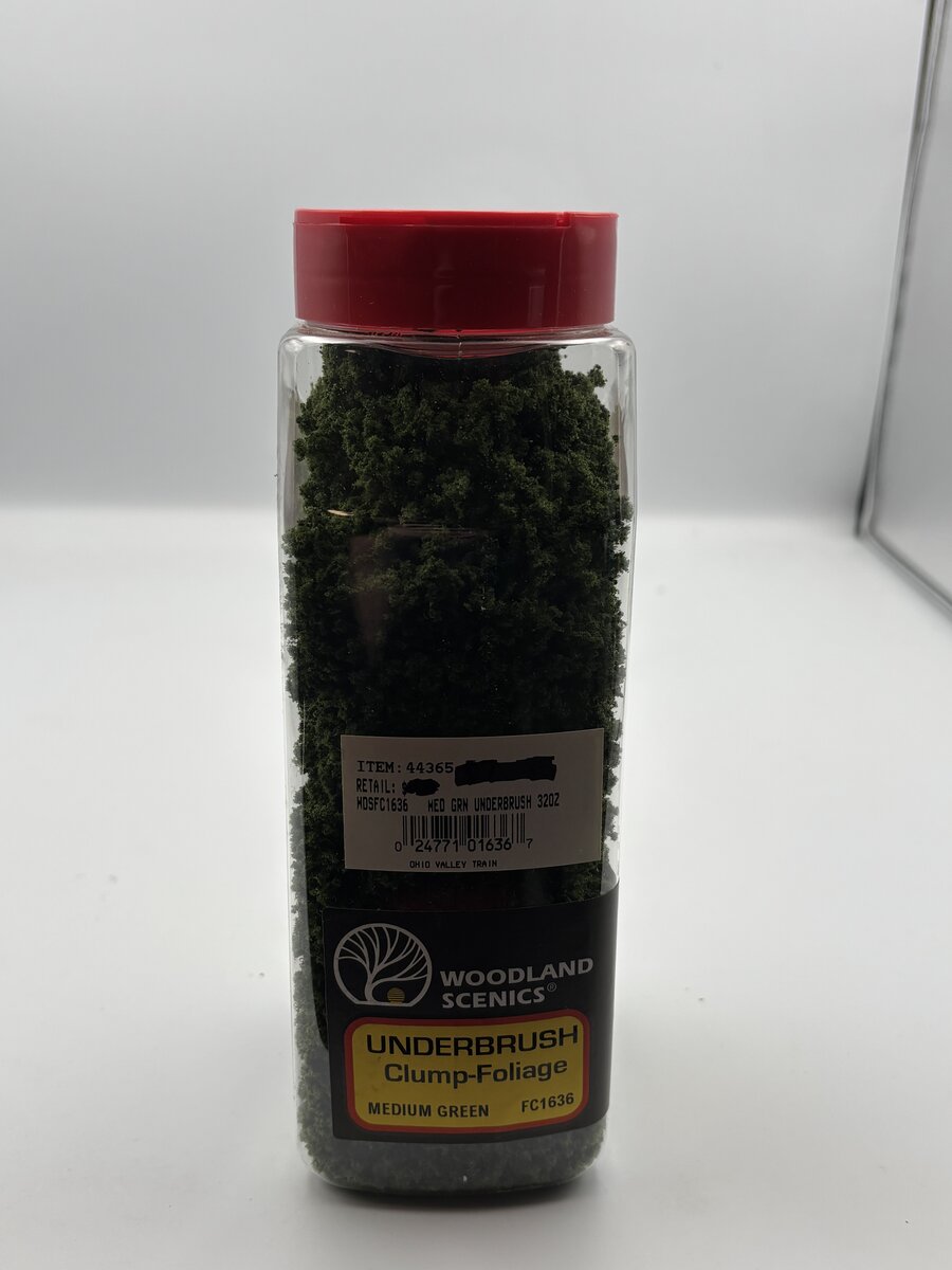 Woodland Scenics FC1636 Medium Green Underbrush Clump-Foliage 32 Oz. Shaker
