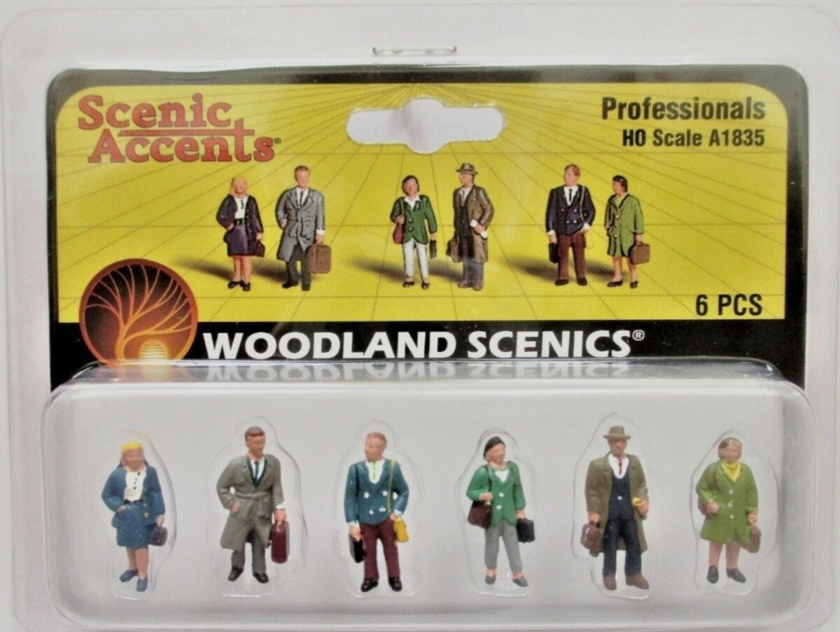 Woodland Scenics A1835 HO ScenicAccents Professional People Figures (Set of 6)