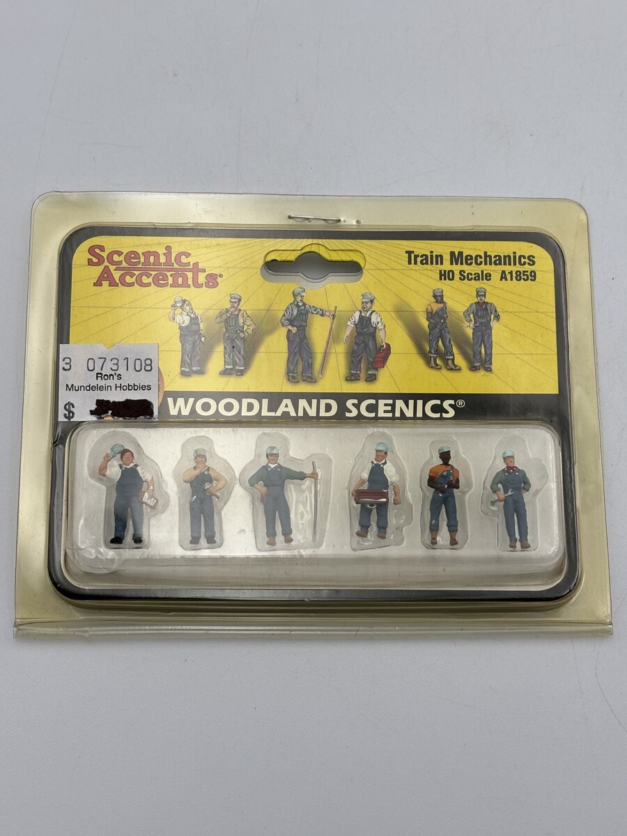 Woodland Scenics A1859 HO Scenic Accents Train Mechanic Figures (Set of 6)