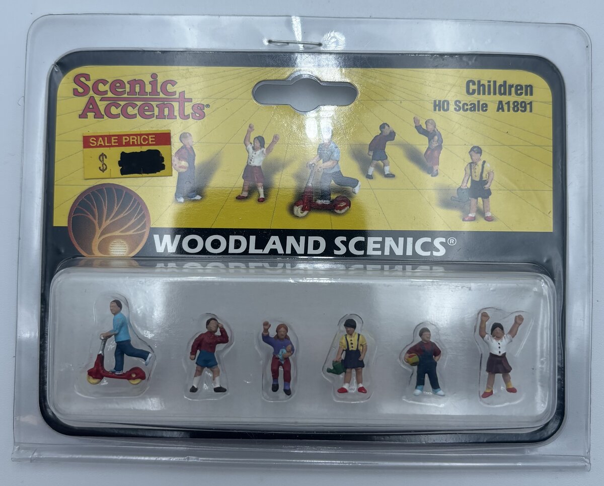 Woodland Scenics A1891 HO Scenic Accents Children Figures (Set of 6)
