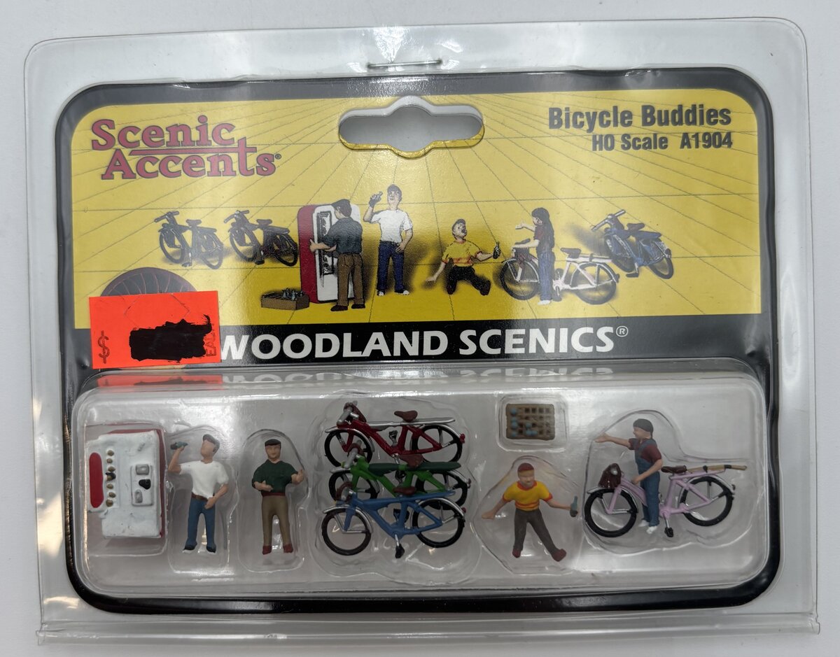 Woodland Scenics A1904 HO Scenic Accents Bicycle Buddy Figures (Set of 10)