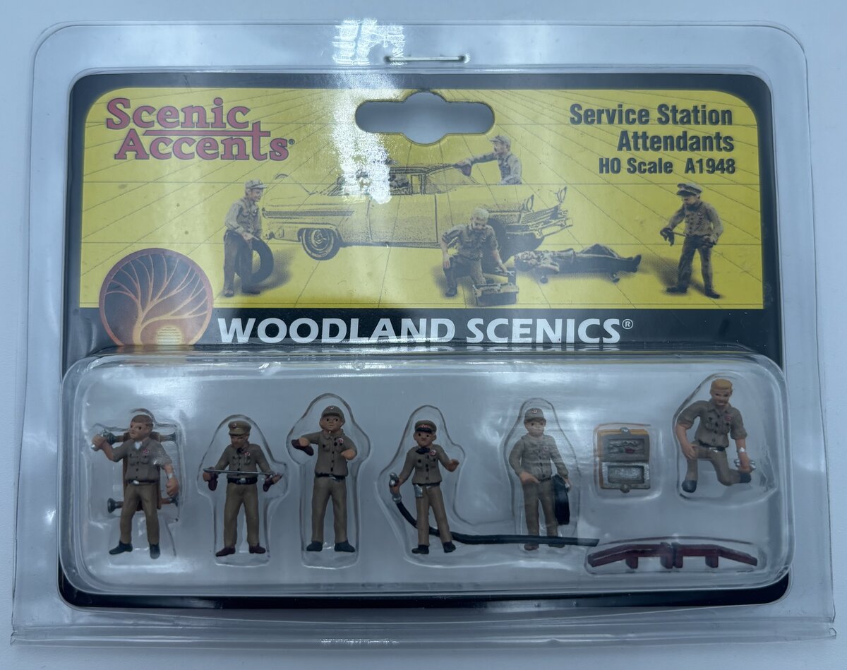 Woodland Scenics A1948 HO Service Station Attendant Figures (Set of 9)