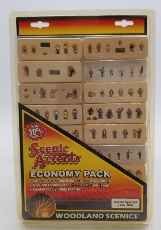 Woodland Scenics A2063 N Scenic Accents Economy Pack Assorted Figure Set