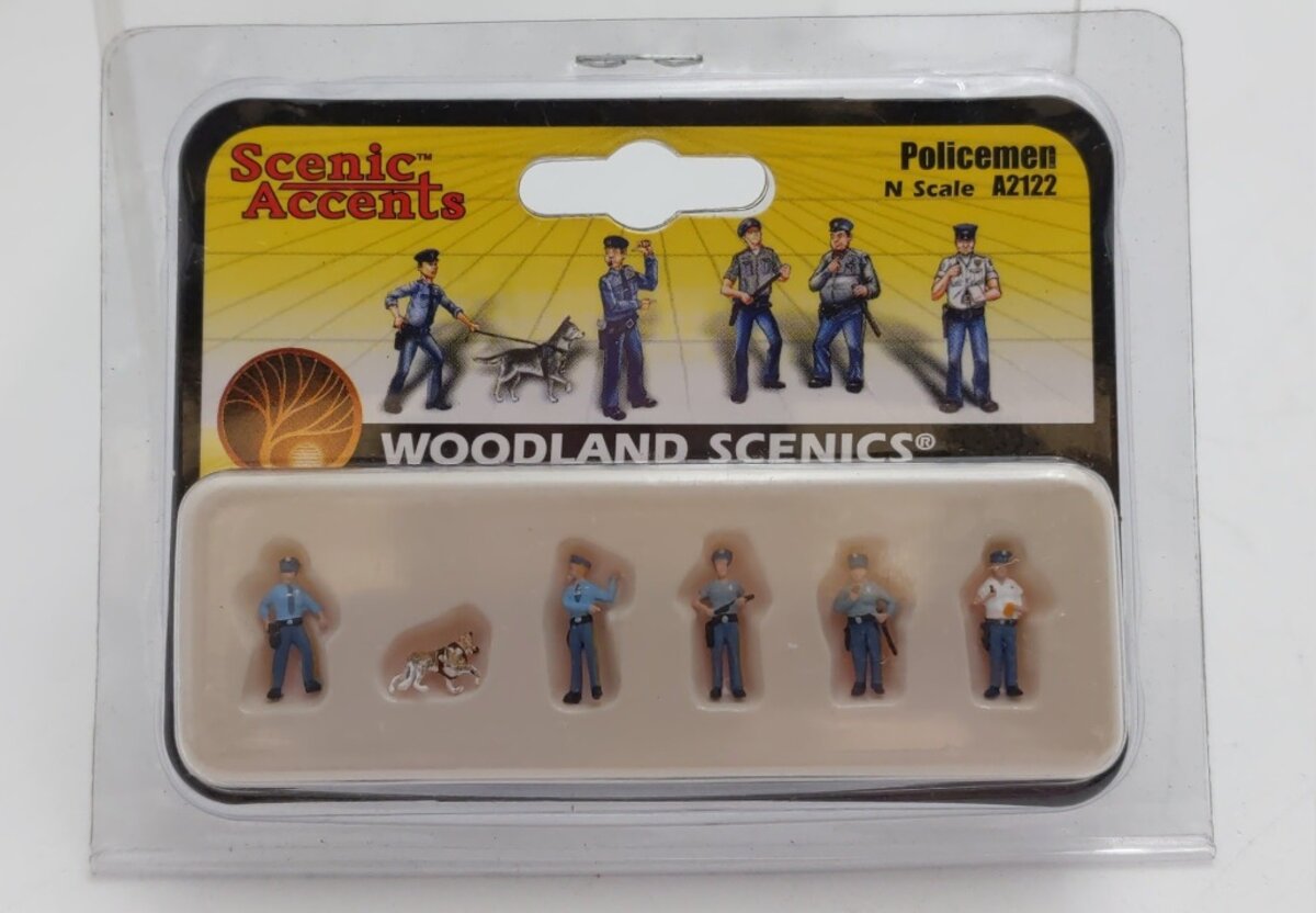 Woodland Scenics A2122 N Scenic Accents Policemen Figures (Set of 6)