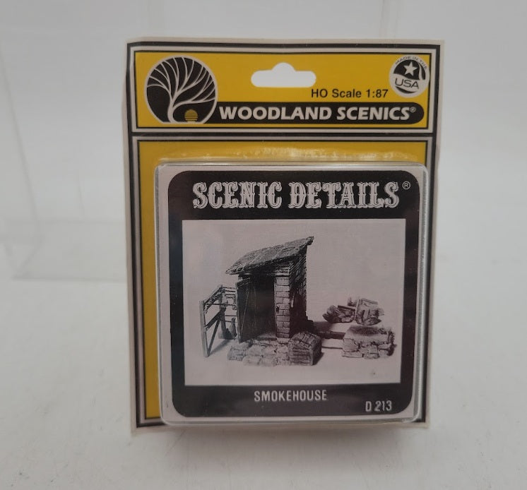 Woodland Scenics D213 HO Scale Scenic Details Smokehouse White Metal Kit