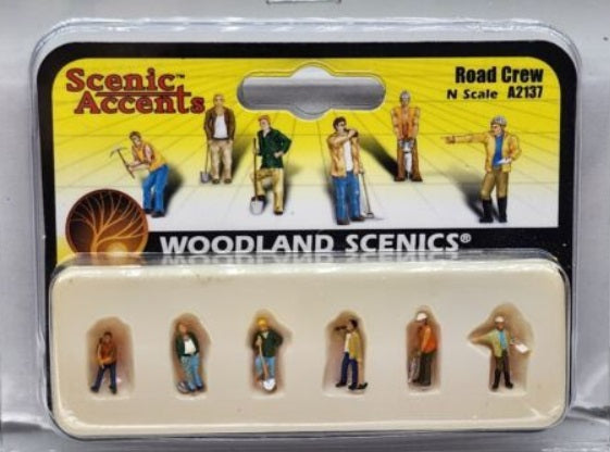 Woodland Scenics A2137 N Scenic Accents Road Crew Figures (Set of 6)