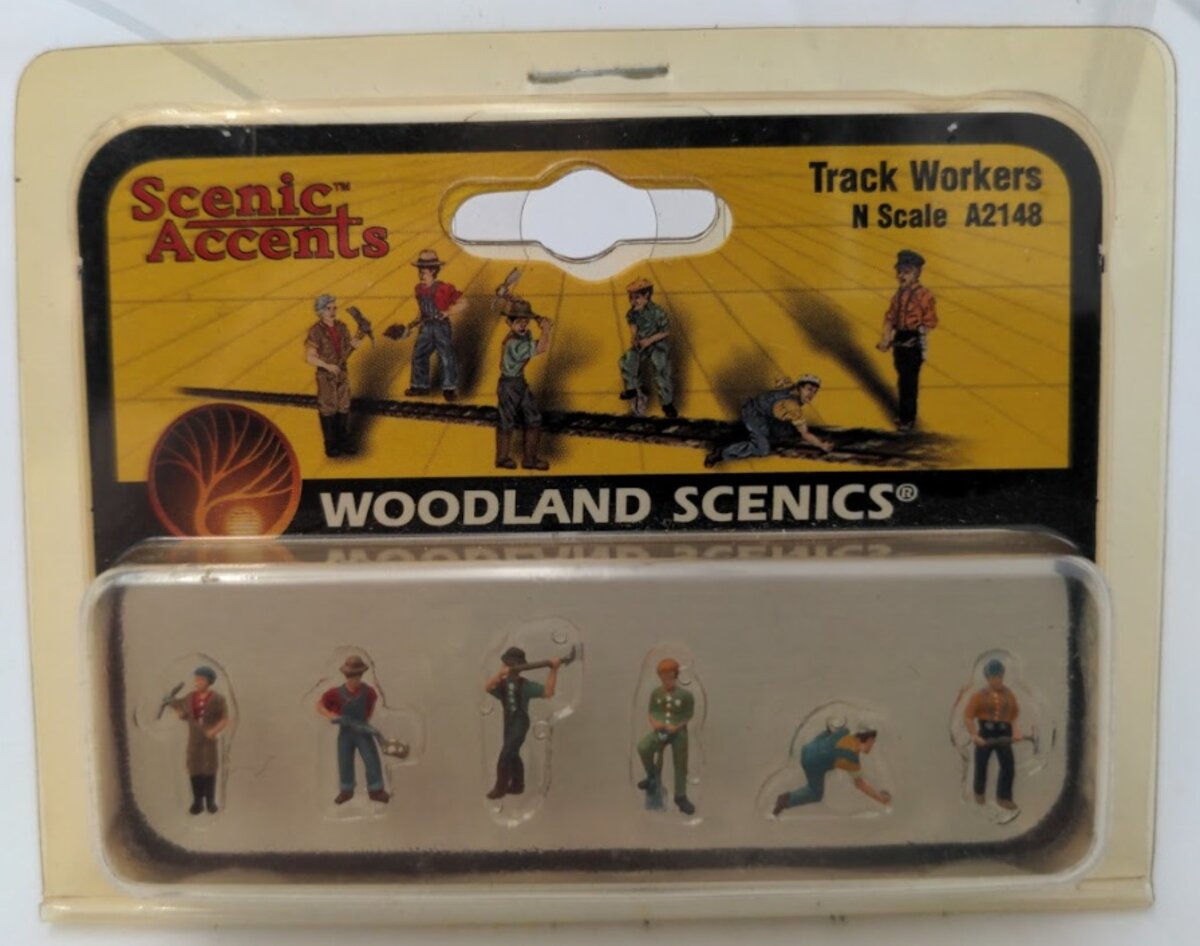 Woodland Scenics A2148 N Scenic Accents Track Worker Figures (Set of 6)