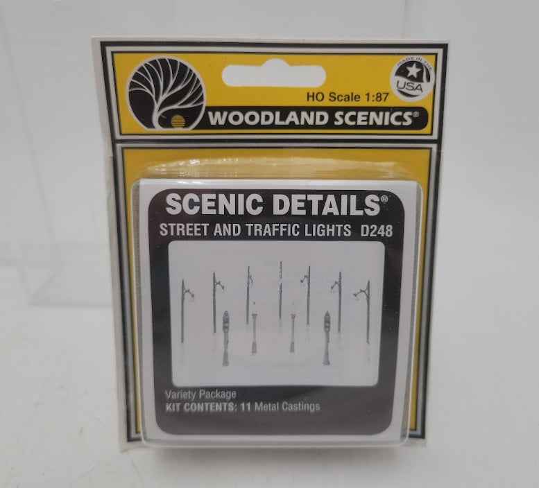 Woodland Scenics D248 HO Scale Scenic Details Street & Traffic Lights Metal Kit