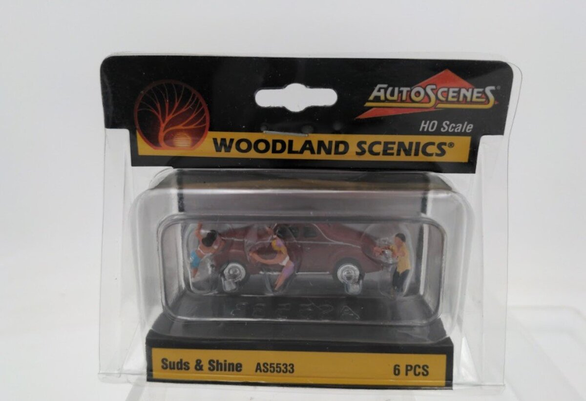 Woodland Scenics AS5533 HO Scale AutoScenes Suds & Shine