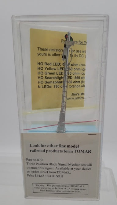 Tomar Industries 860 HO Scale Semaphore Signal Lower Quadrant Semaphore W/Relay