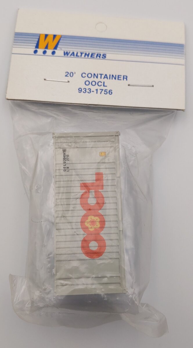 Walthers 933-1756 HO Scale Plastic 20' Plastic Container - OOCL