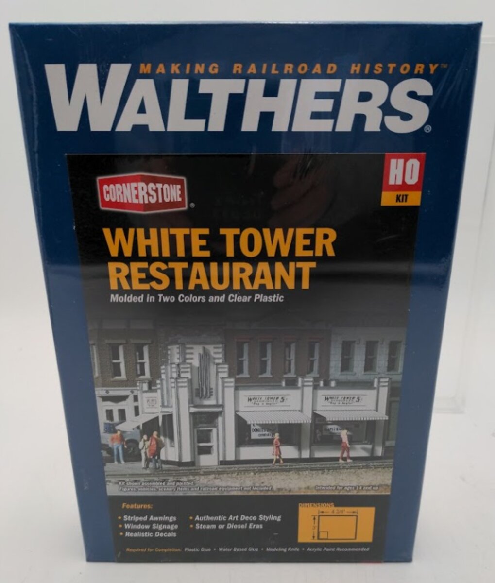 Walthers 933-3030 HO Cornerstone White Tower Restaurant Building Kit