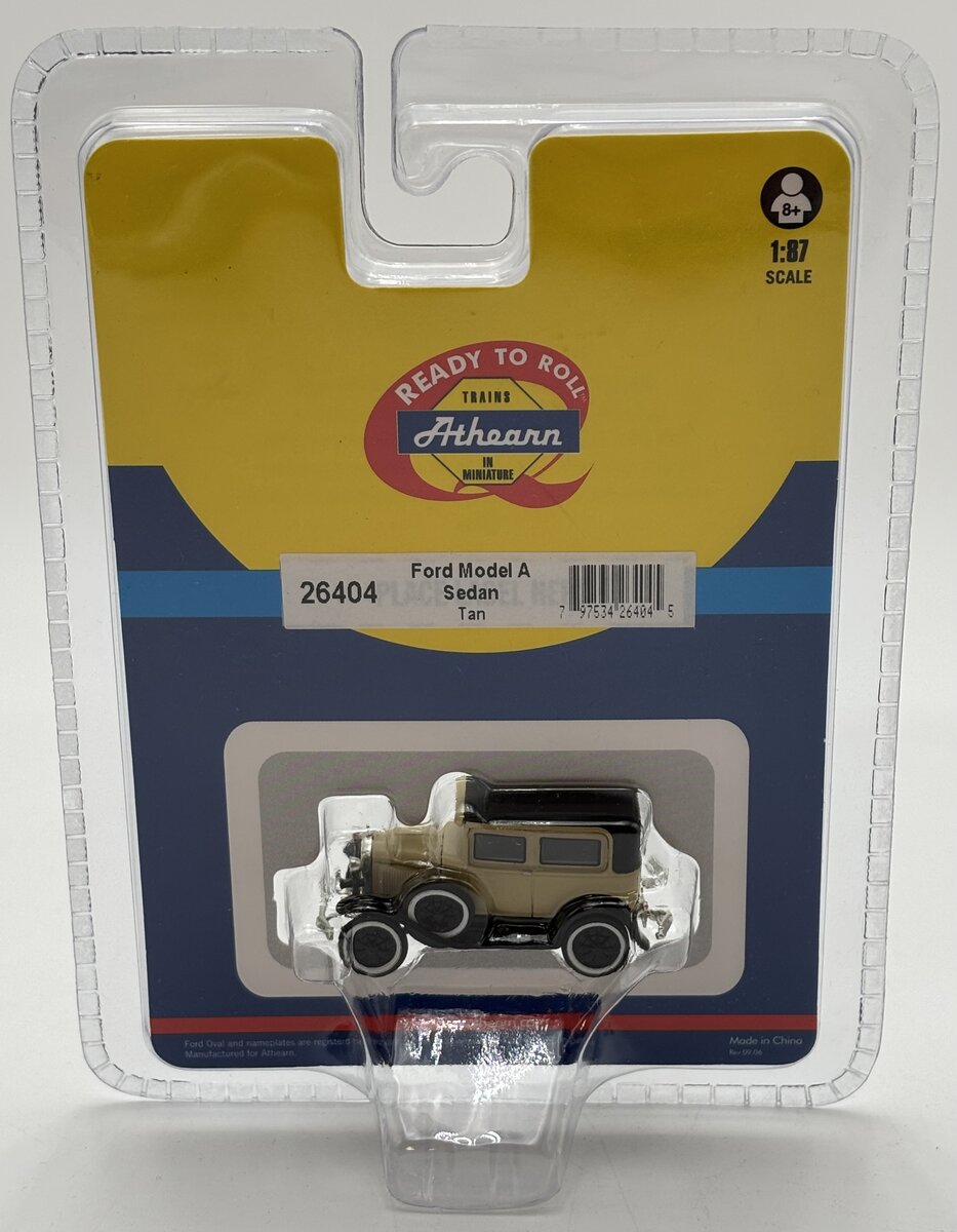 Athearn 26404 HO Tan Ford Model A Sedan Ready To Roll