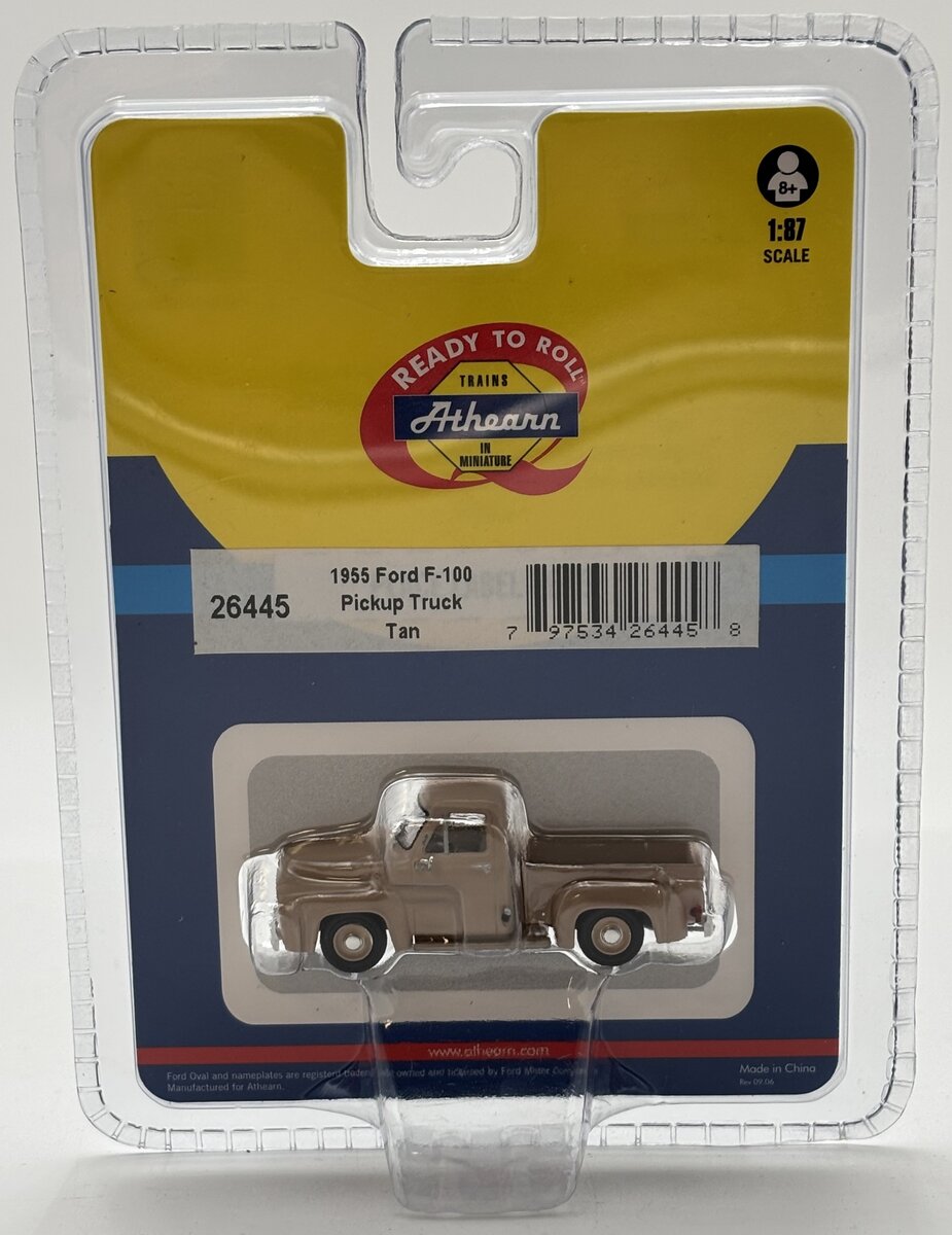 Athearn 26445 HO 1955 Ford F-100 Tan Ready to Roll Pickup