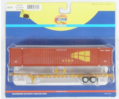 Athearn 26572 HO Union Pacific 53' Chassis with Container Stax