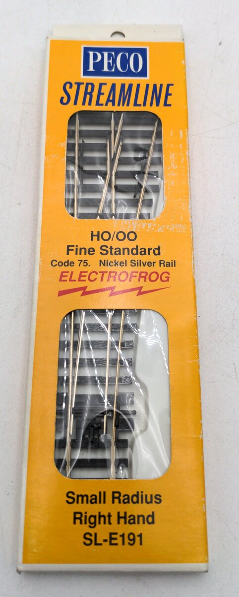 Peco SL-E191 HO/OO Code 75 12° 24" Radius Right Hand Switch Turnout