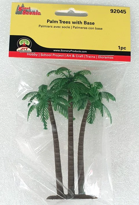 JTT Scenery Products 92045 Palm Trees with Base (Bag of 3)