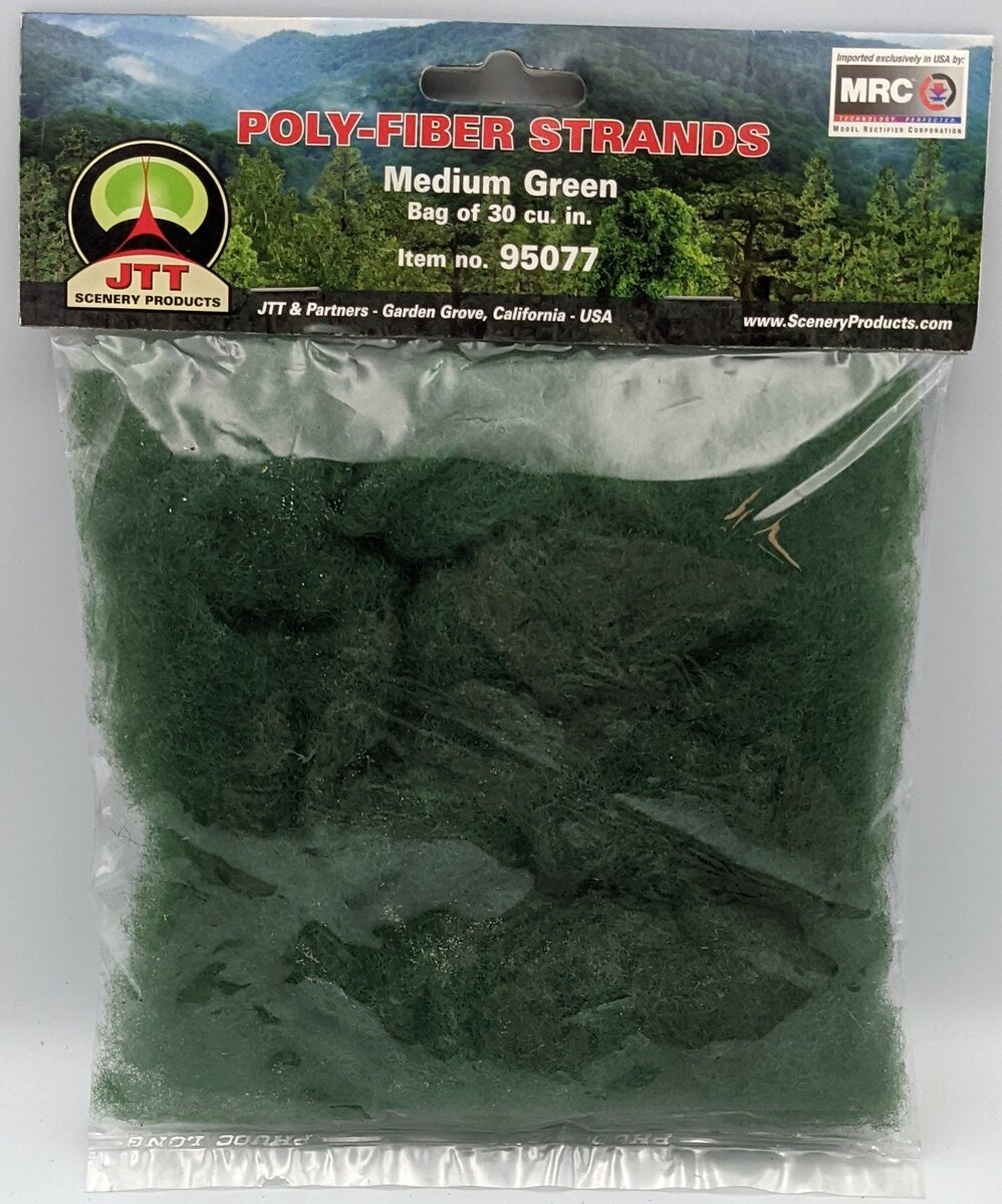 JTT Scenery Products 95077 Medium Green PolyFiber - 30 Cubic Inches