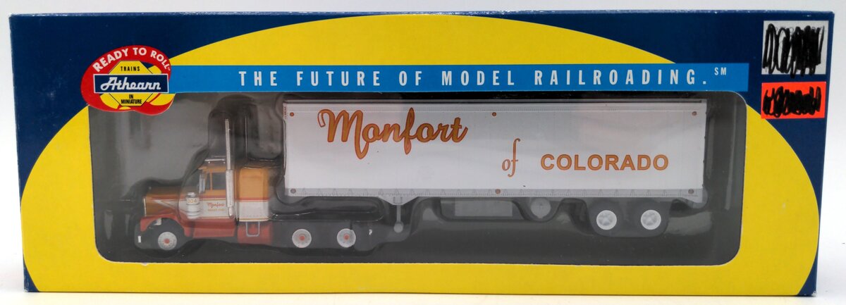 Athearn 91921 HO Scale Kenworth Truck w/40' Monfort Trailer - RTR