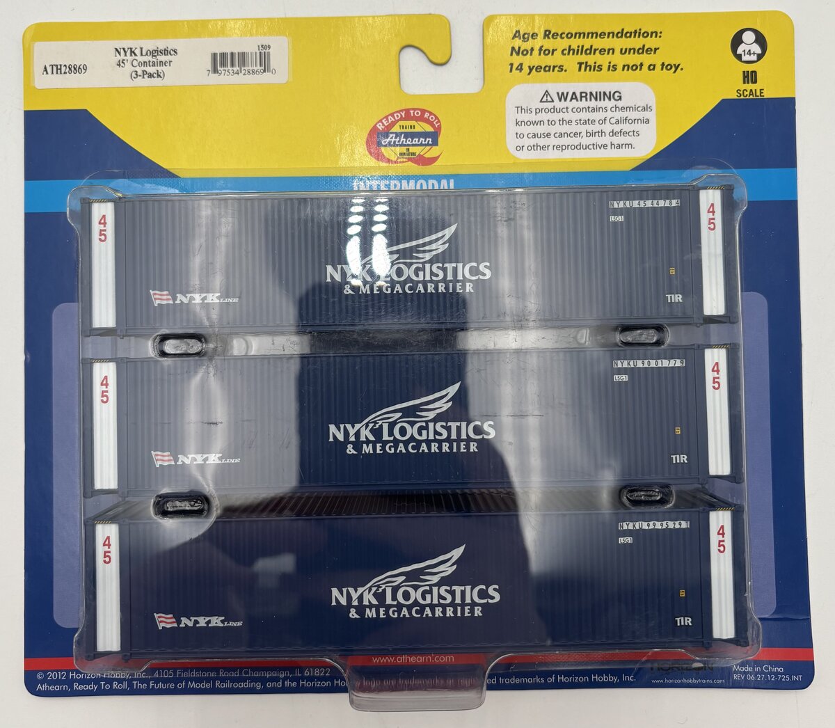 Athearn 28869 HO NYK Logistics 45' Container RTR (3)