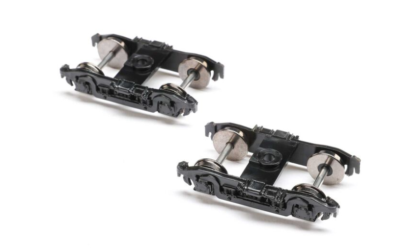 Athearn 90410 HO Scale Black 4-Wheel Passenger Trucks (Pack of 2)