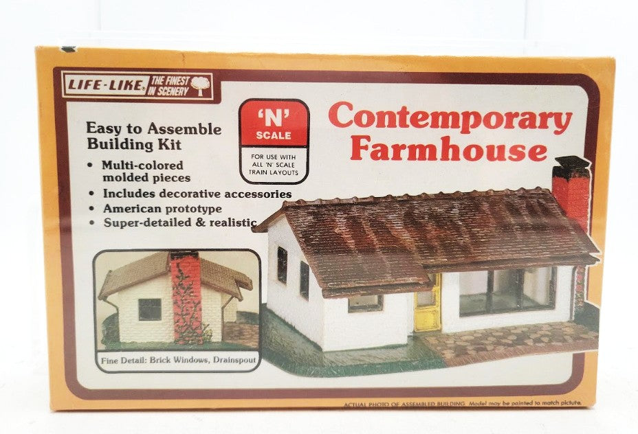 Life Like 7414 N Scale Contemporary Farmhouse Building Kit