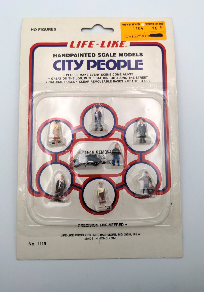 Life Like 1119 HO City People With Motorcycle Handpainted Figures (Set of 8)