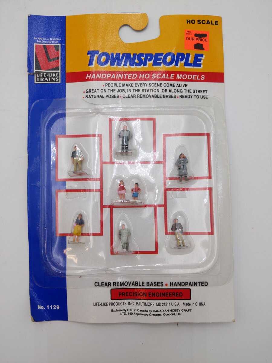 Life Like 1129 HO Townspeople Figures (Set of 7)