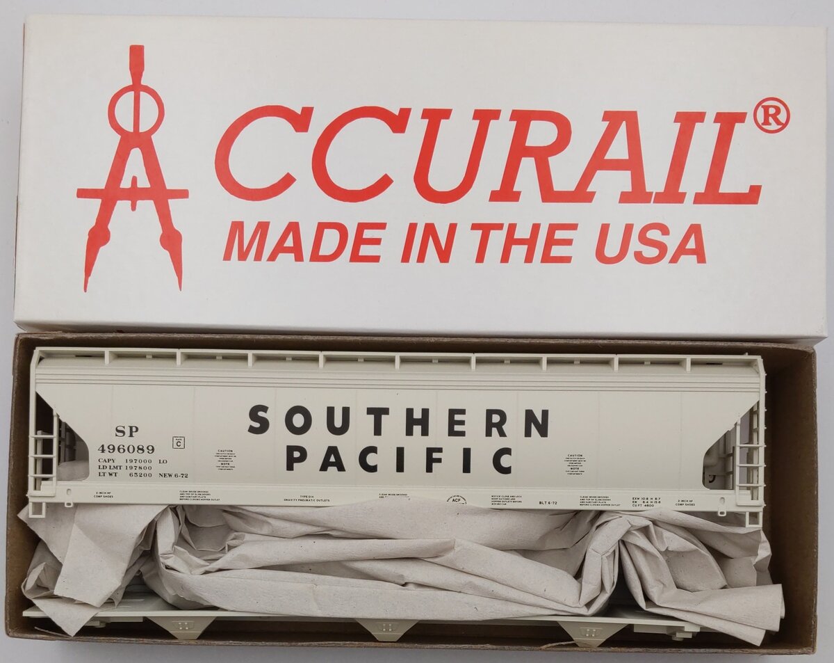 Accurail 2088 HO Southern Pacific ACF 3-Bay Covered Hopper Kit
