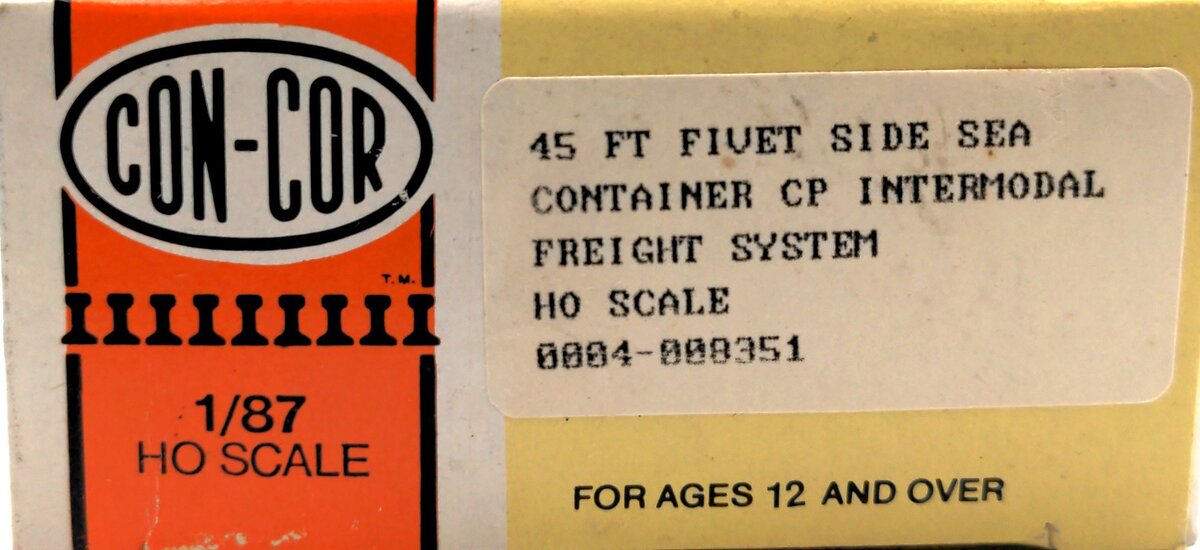 Con-Cor 0004-008351 HO CP Intermodal Freight 45' Containers (Set of 2)