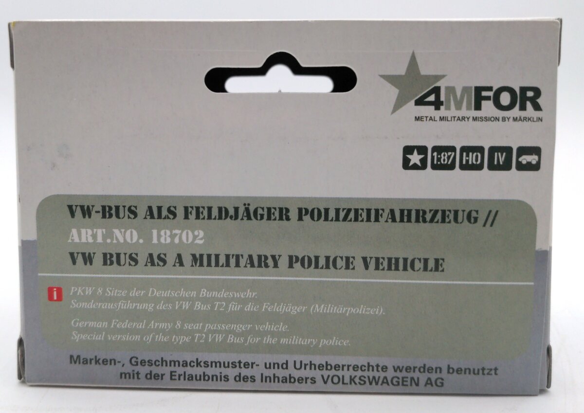 Marklin 18702 VW Bus Military Police