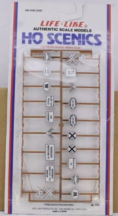 Life Like 1125 HO Scale Railroad Signs
