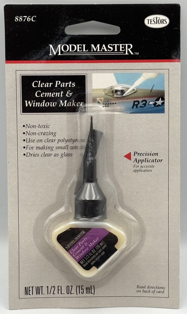 Testors 8876C Model Master Clear Parts Cement - 1/2 oz. Bottle
