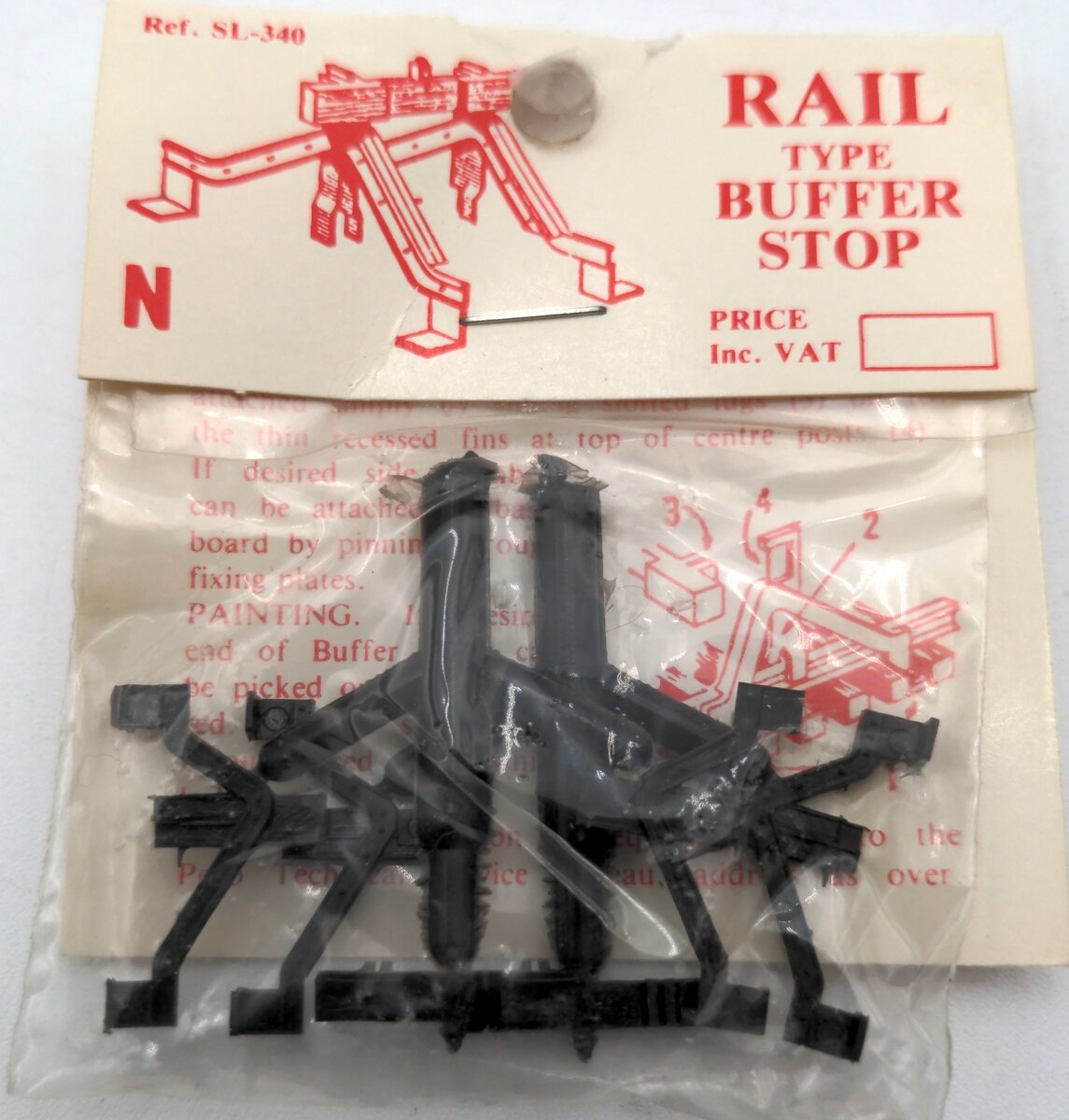 Peco SL-340 N Scale Streamline Buffer Stop Rail Type Kit